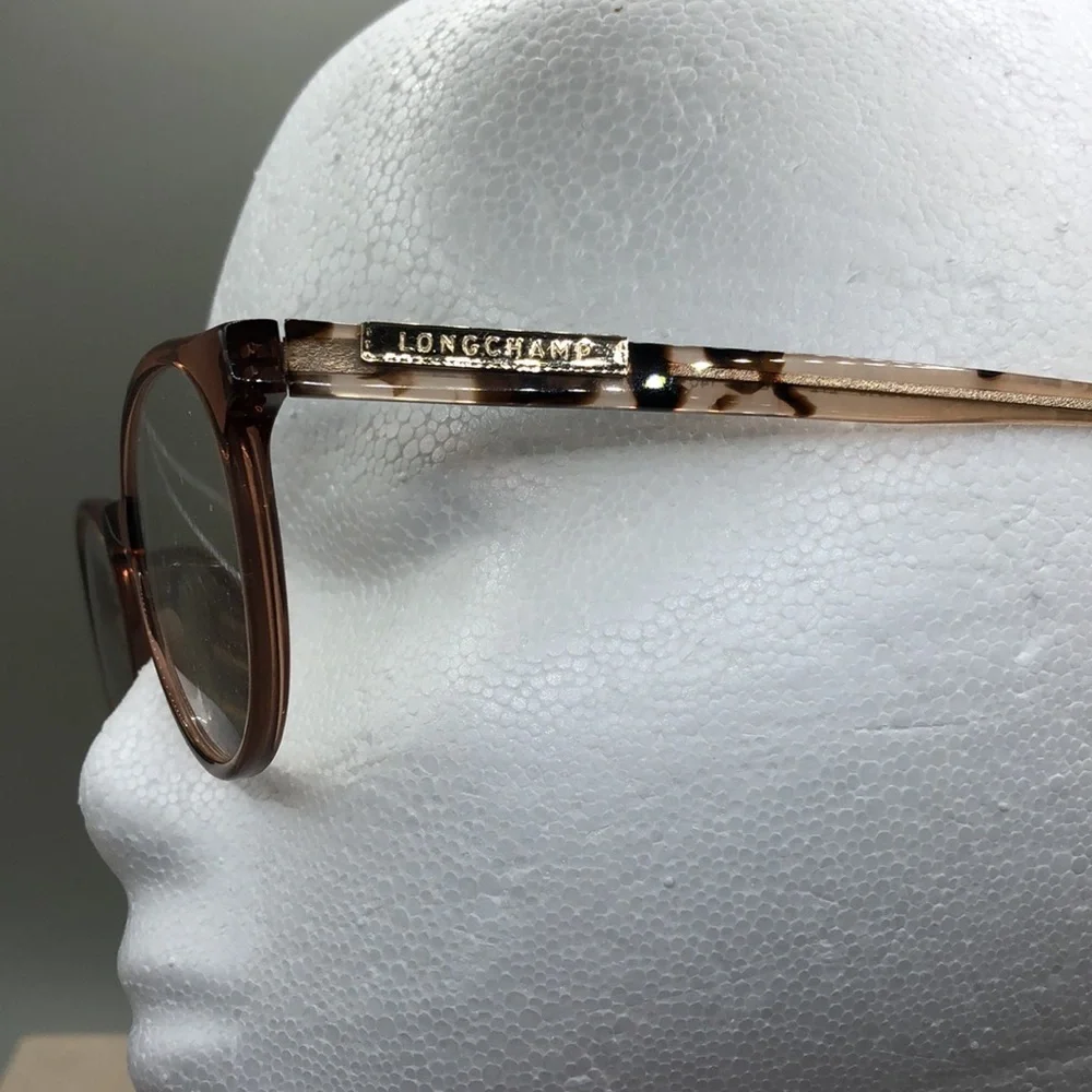 Longchamp  lo2643 glasses FRAMES ONLY round full rim 272-nude tortoise 49-17-140